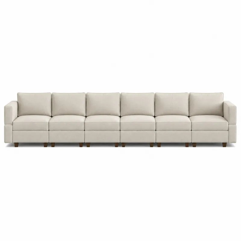 Modu?owa sofa z tkaniny w kolorze be?owym