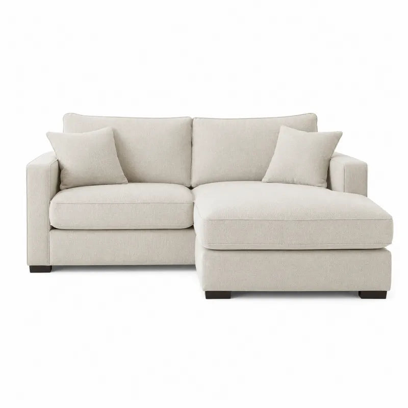 Be?owa sofa modu?owa z poliestru 230cm