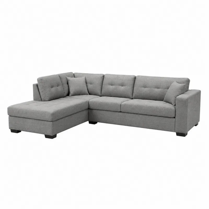 Szara sofa naro?na z poliestru 280cm x 210cm