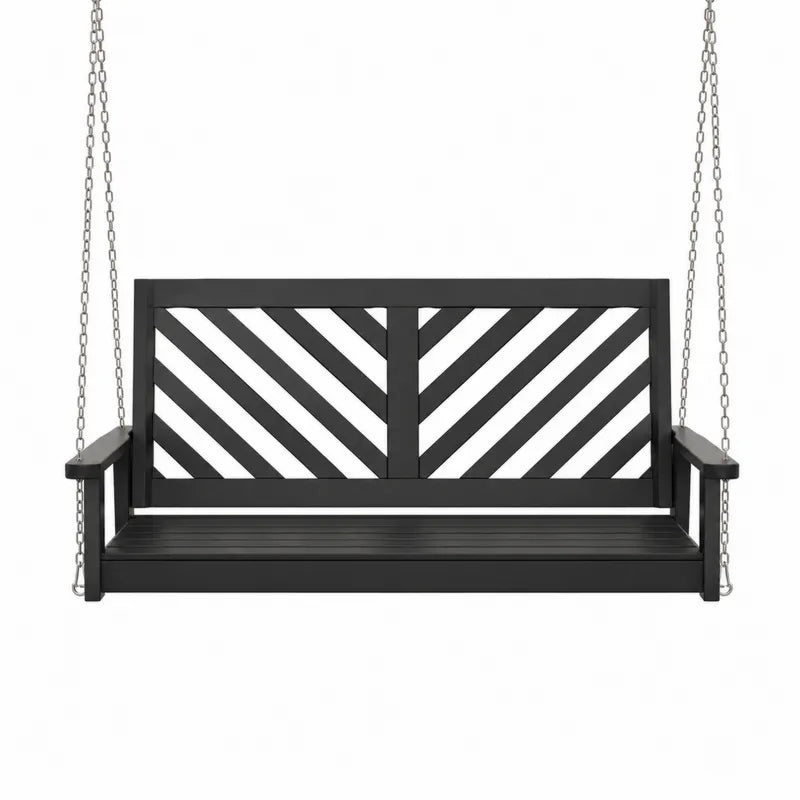 Metalowa hu?tawka ogrodowa czarna 120 cm