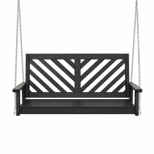 Metalowa hu?tawka ogrodowa czarna 120 cm