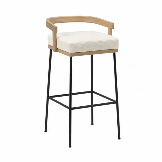 Hoker drewno metal be?owy 110 cm