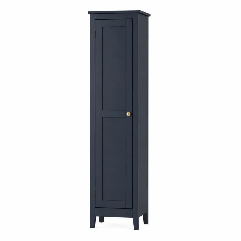 W?ska szafka z p?yty MDF czarna 180 cm