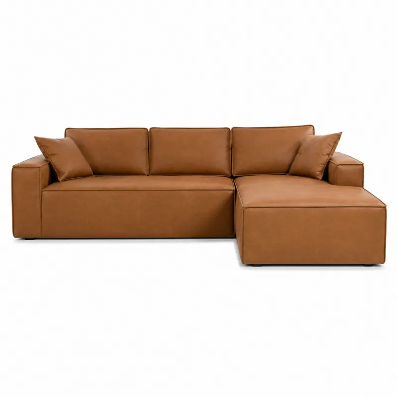 Sk¨®rzana naro?na sofa modu?owa br?zowa 300x200 cm