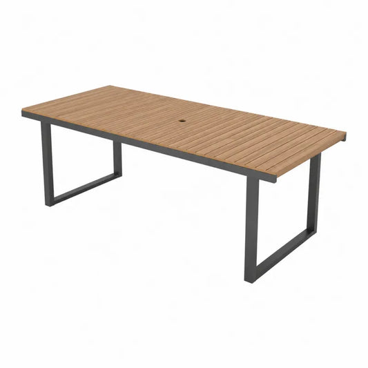 St¨®? ogrodowy z drewna teakowego i nogami aluminiowymi